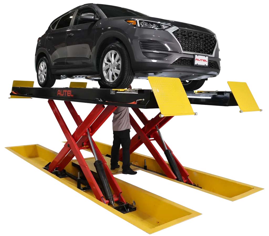 Autel ADAS Bay Max lift in a professional service bay