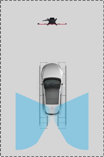 Blind-spot radar calibration in a medium ADAS bay