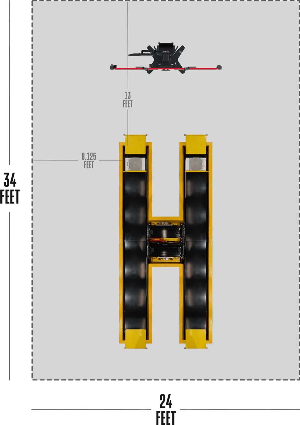 Autel ADAS Bay Max medium 24 by 34 foot calibration area