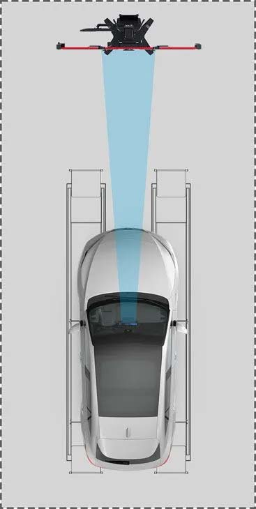 Forward-facing camera calibration in a standard repair bay