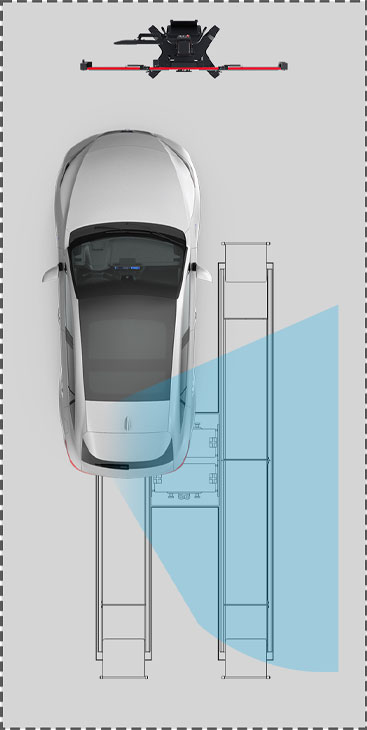 Passenger-side blind-spot radar calibration