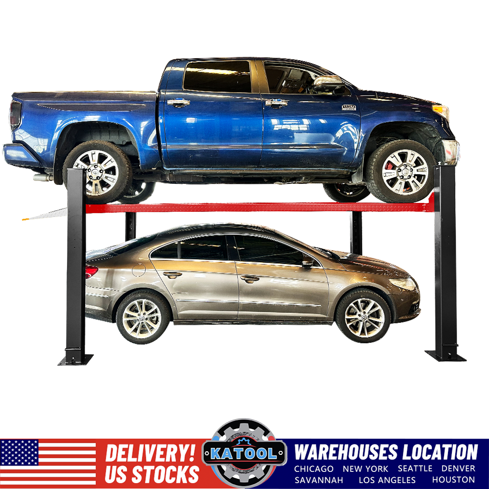 KT-4H950 four post lift used for stacking vehicles