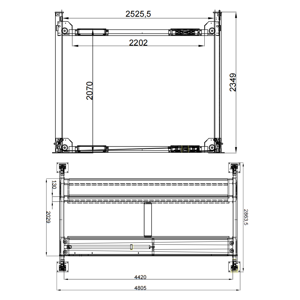 KT-4H950 manufacturer dimension drawing