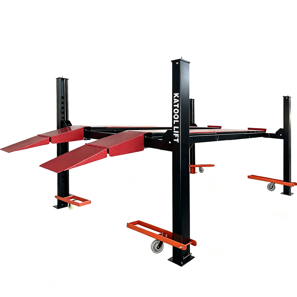 KATOOL KT-4M110PA 11,000 lb 4-Post Alignment Lift with 7,000 lb Rolling Jack product image 1