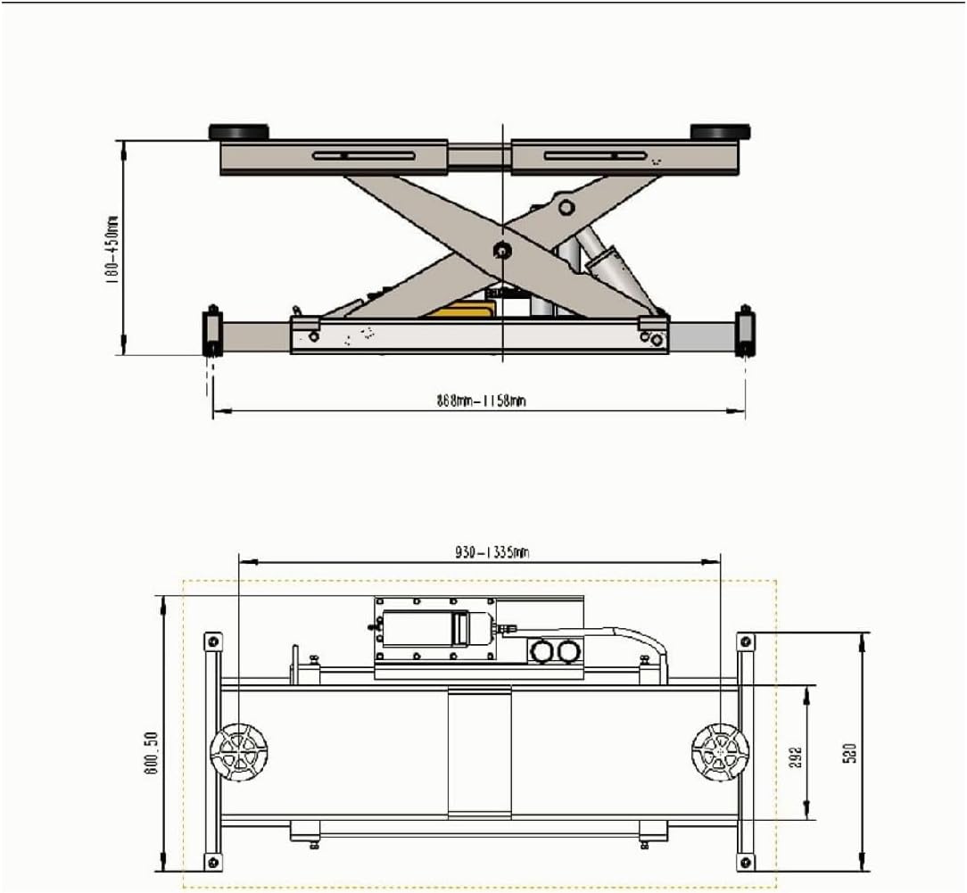 KATOOL KT-4M110PA 11,000 lb 4-Post Alignment Lift with 7,000 lb Rolling Jack product image 12