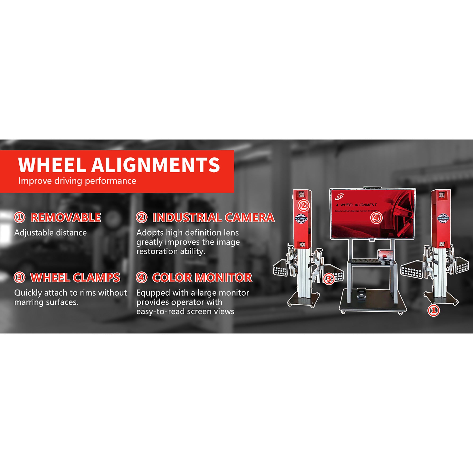 KATOOL KT-5DA 3D Wheel Alignment Machine product image 8