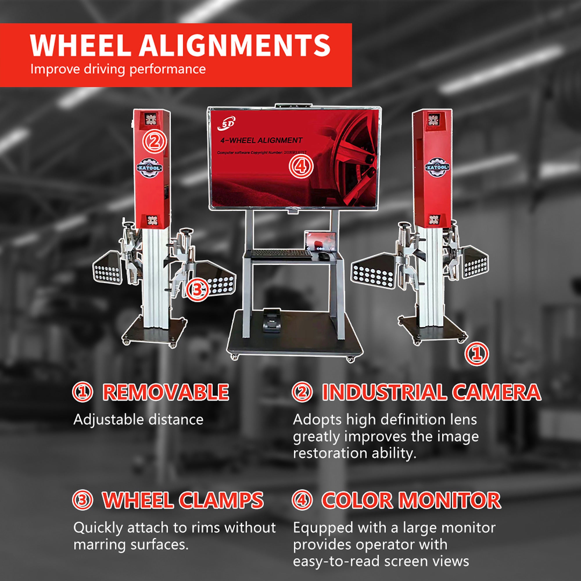 KATOOL KT-5DA 3D Wheel Alignment Machine product image 15