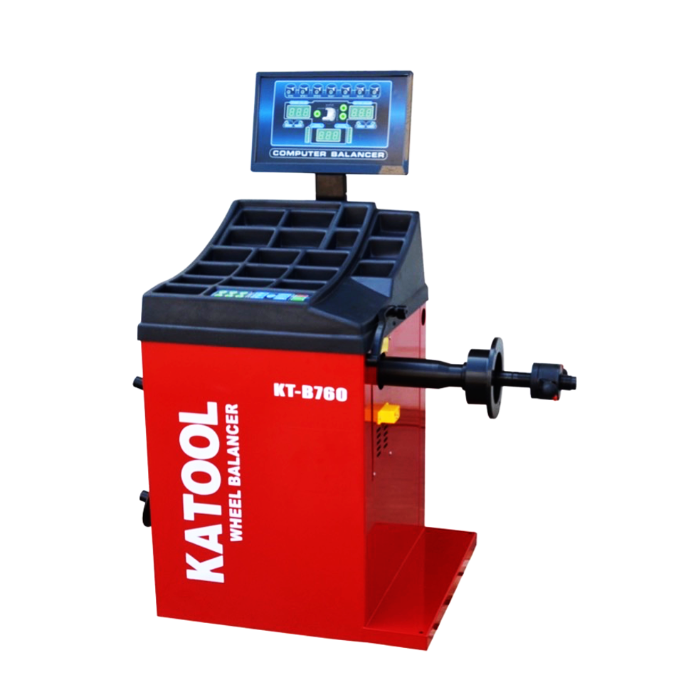 KATOOL KT-B760 wheel balancer with display and wheel guard