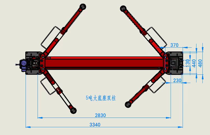 Katool KT-H120D 12,000lbs Two Post Lift product image 11