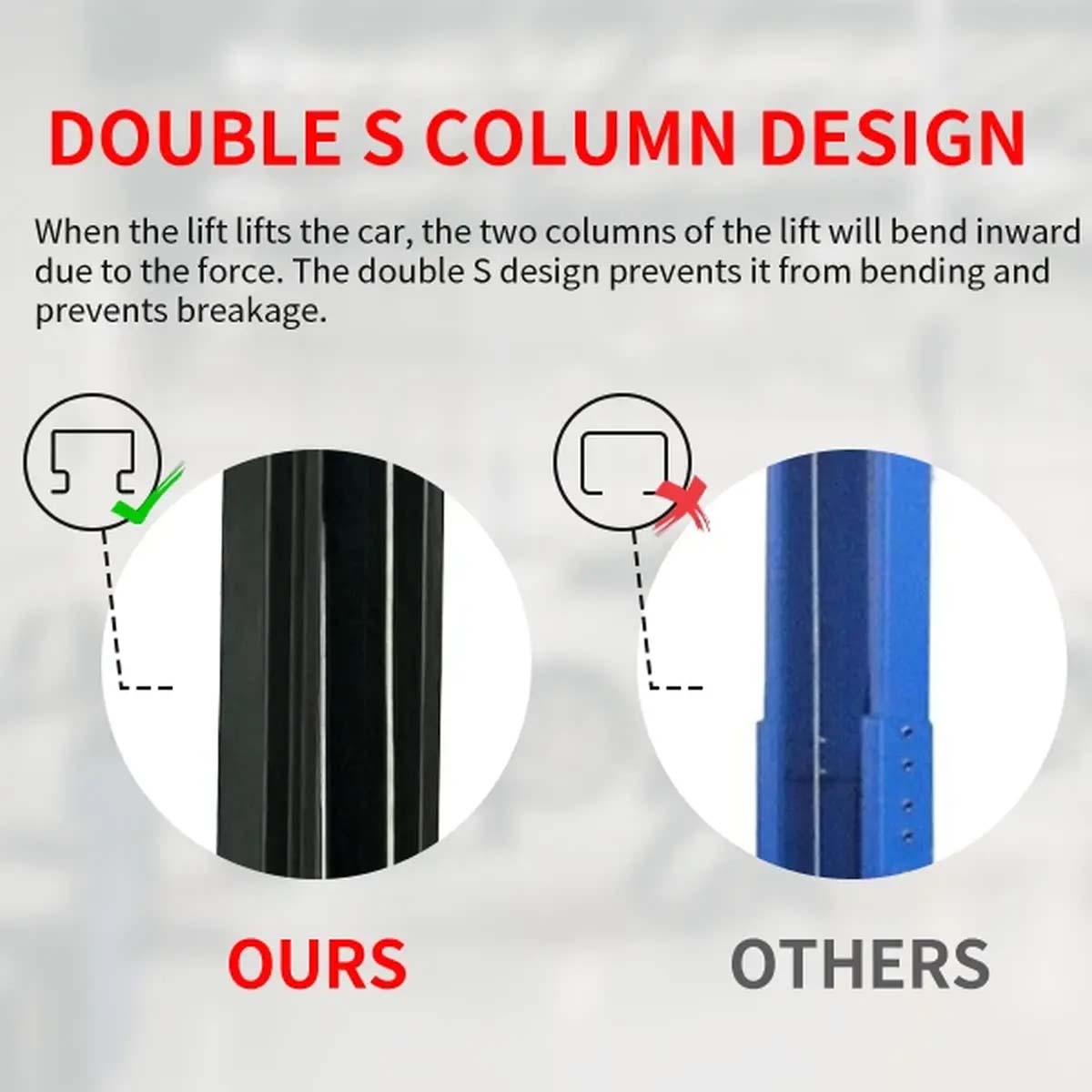 KT-M140XD reinforced double S-column profile graphic