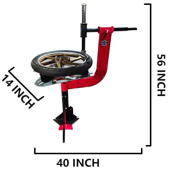 KT-MOTO1001 manual motorcycle tire changer dimensional diagram
