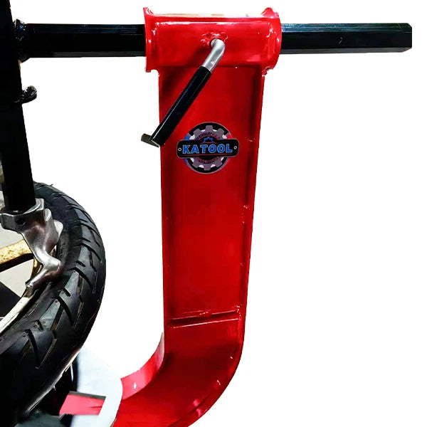 KT-MOTO1001 red steel frame and manual lever detail