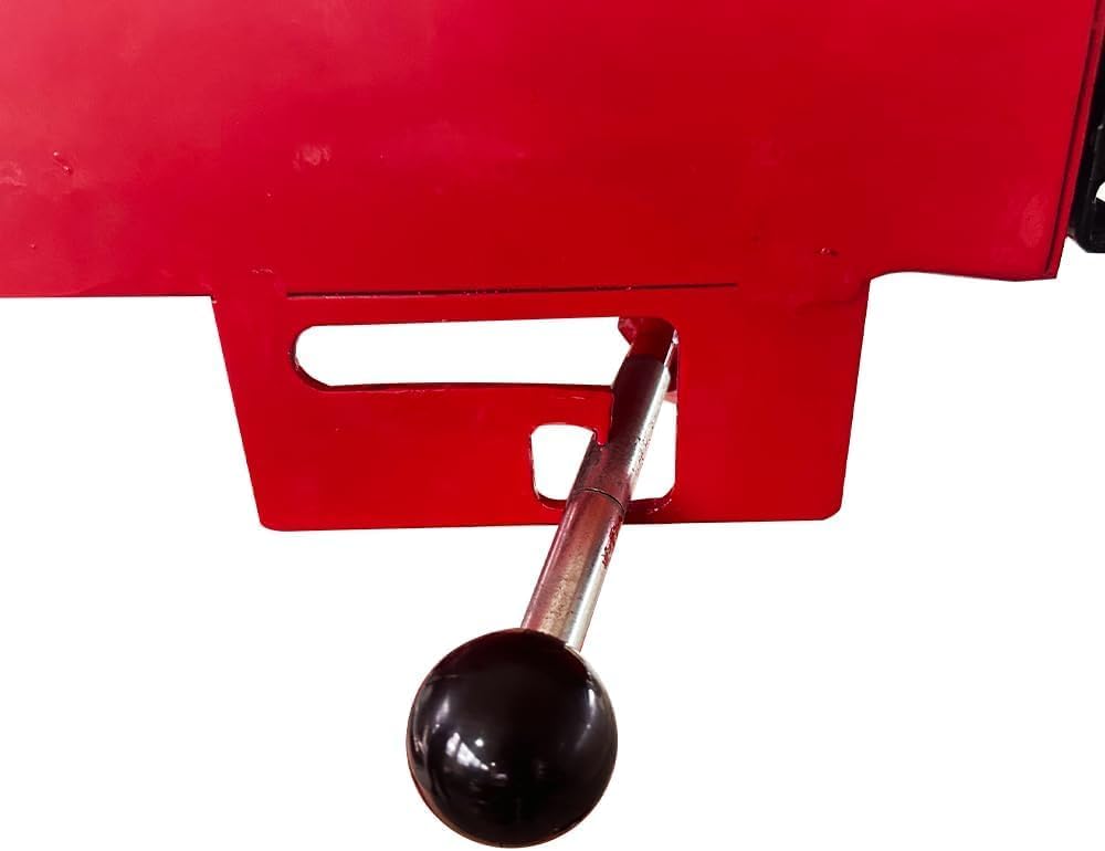 KT-MOTO150LT lift control lever and platform bracket close-up