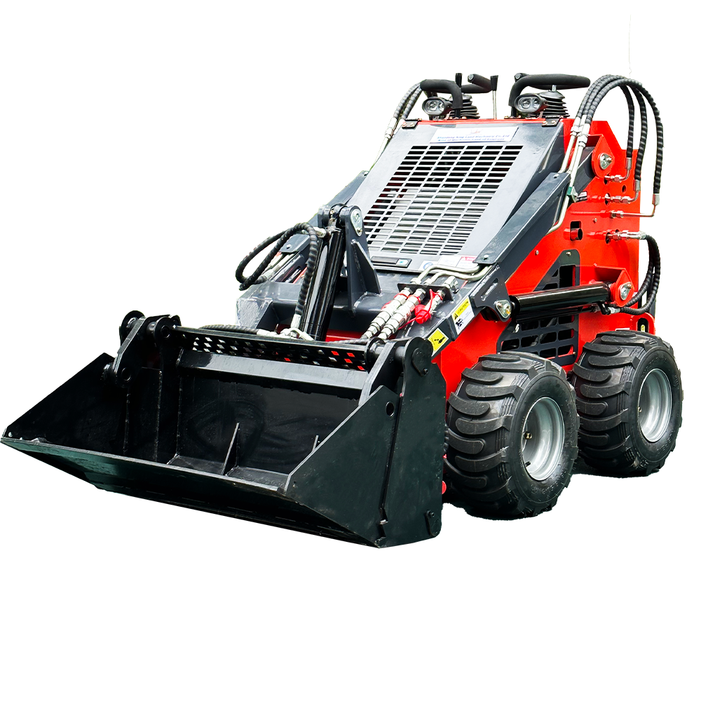KATOOL KT-SK26W wheeled mini skid steer loader with front bucket