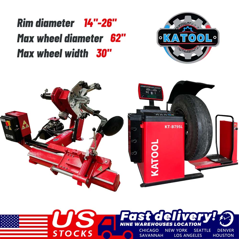 KT-T160 and KT-B795 truck tire service combo with wheel-size graphic