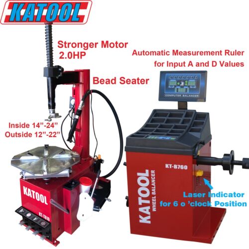 KATOOL KT-T810 tire changer and KT-B760 wheel balancer combo