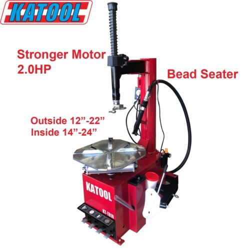 KT-T810 tire changer with clamping and bead-seater labels