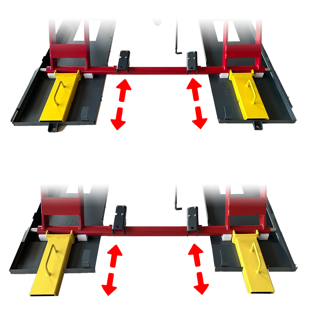 KT-X77 adjustable ramp and platform extension positions