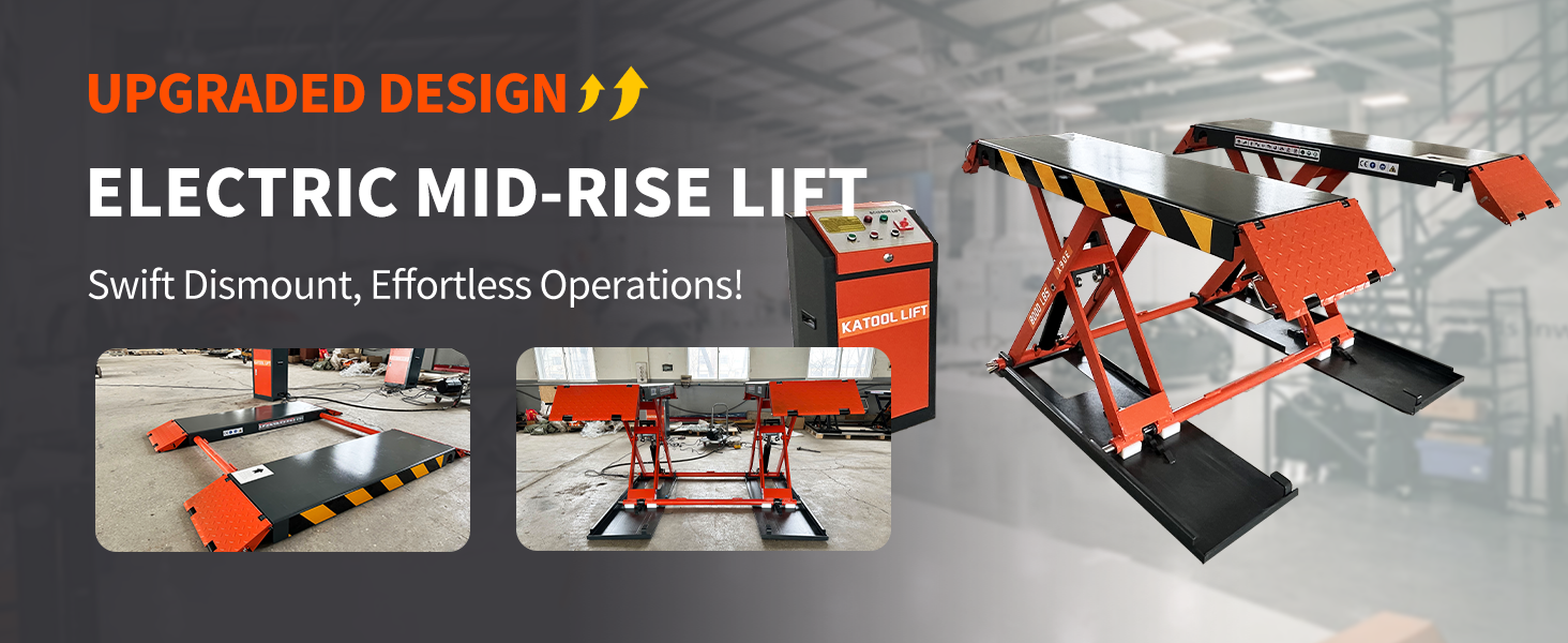 Katool KT-X90E 8000 lbs Electric Mid Rise Scissor Lift product image 10