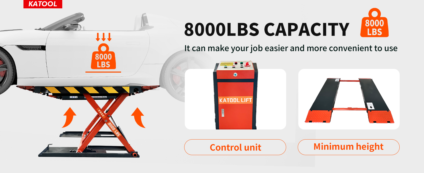 Katool KT-X90E 8000 lbs Electric Mid Rise Scissor Lift product image 12