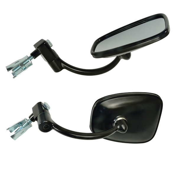 28-5208 - MIRROR:BLACK WEDGE BAR END